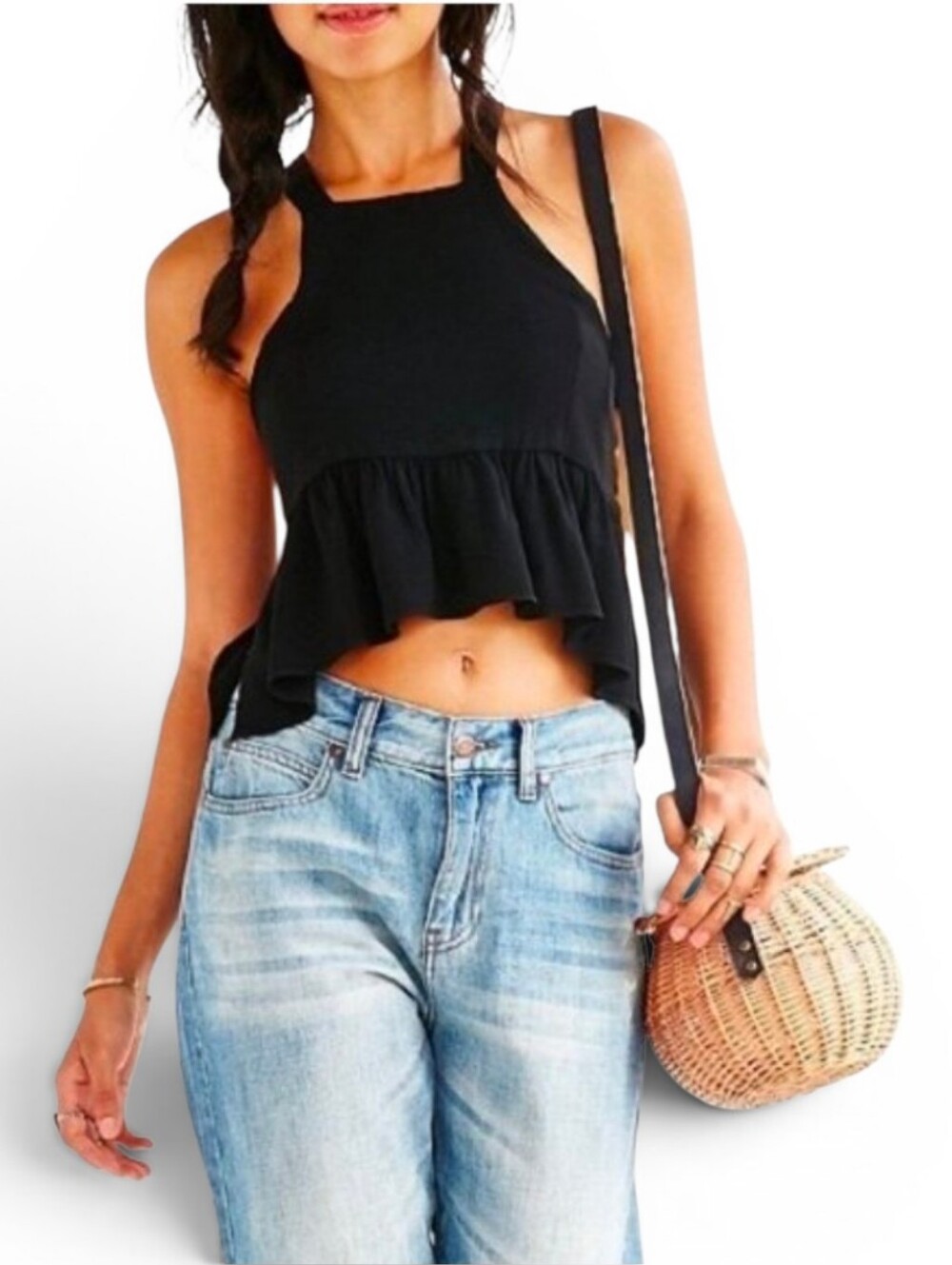 STONE COLD FOX X REVOLVE Black Liam Cropped Tank - XS / S